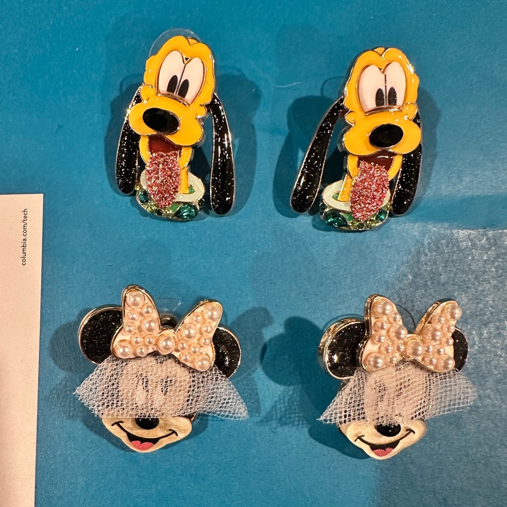 Disney x BaubleBar Earring Bundle – Pluto & Minnie Pearl Veil EUC